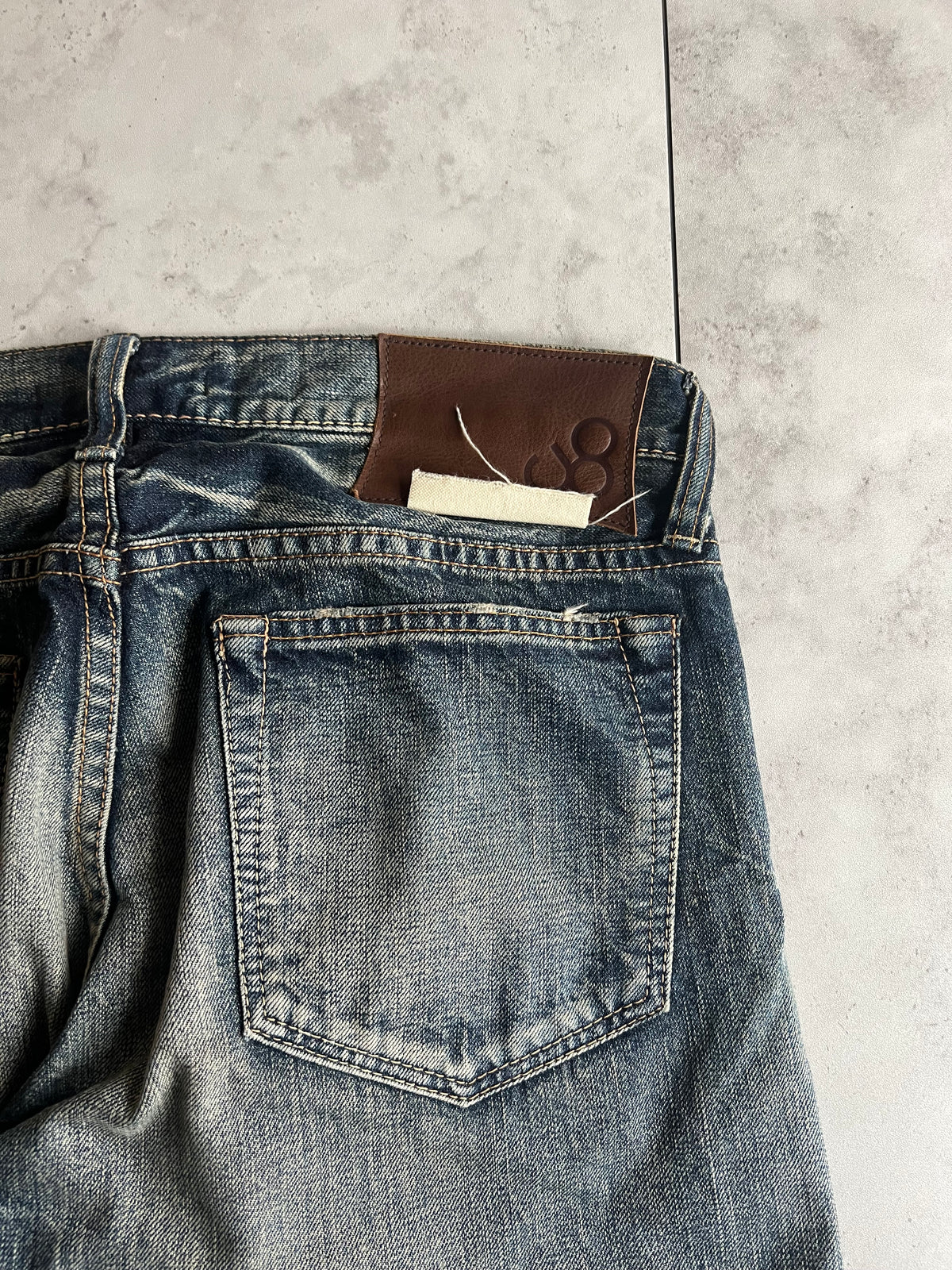 John Bull Whisker Wash Cowhide Patch 100% Cotton Denim