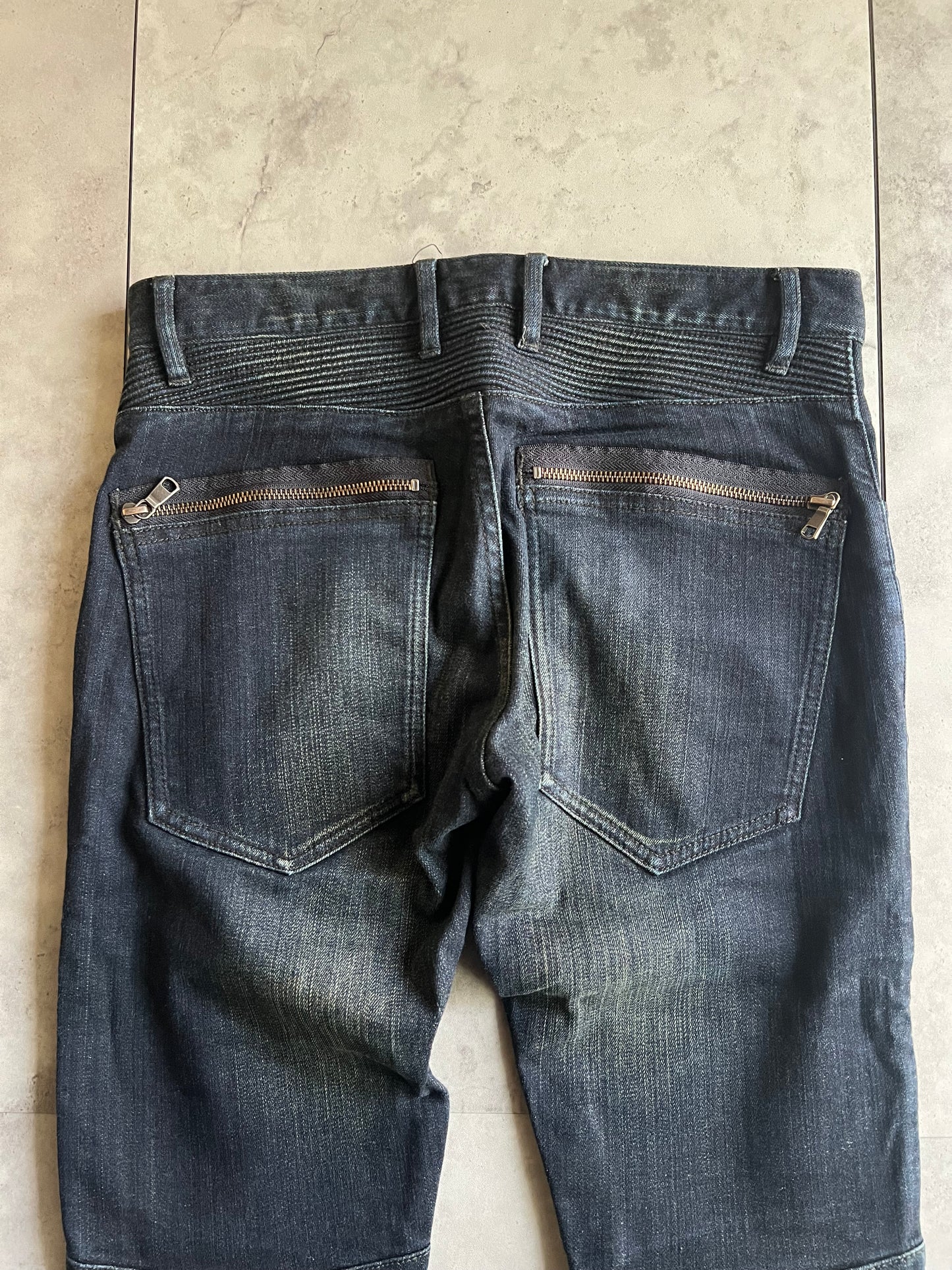 Custom Culture Cotton Back Zipper Biker Denim