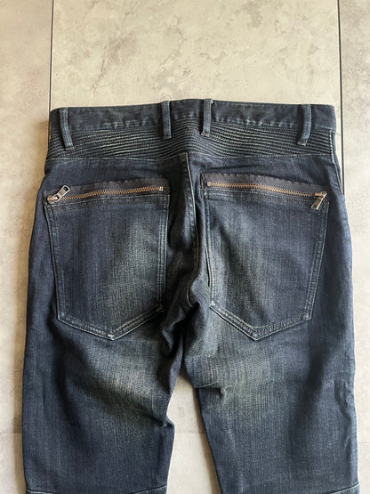 Custom Culture Cotton Back Zipper Biker Denim