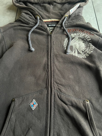 Geronimo Printed Embroidered Tribal Hoodie