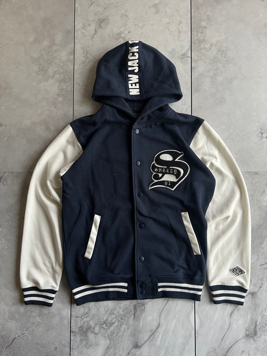 Shelty Embroidered Hooded Varisty Jacket