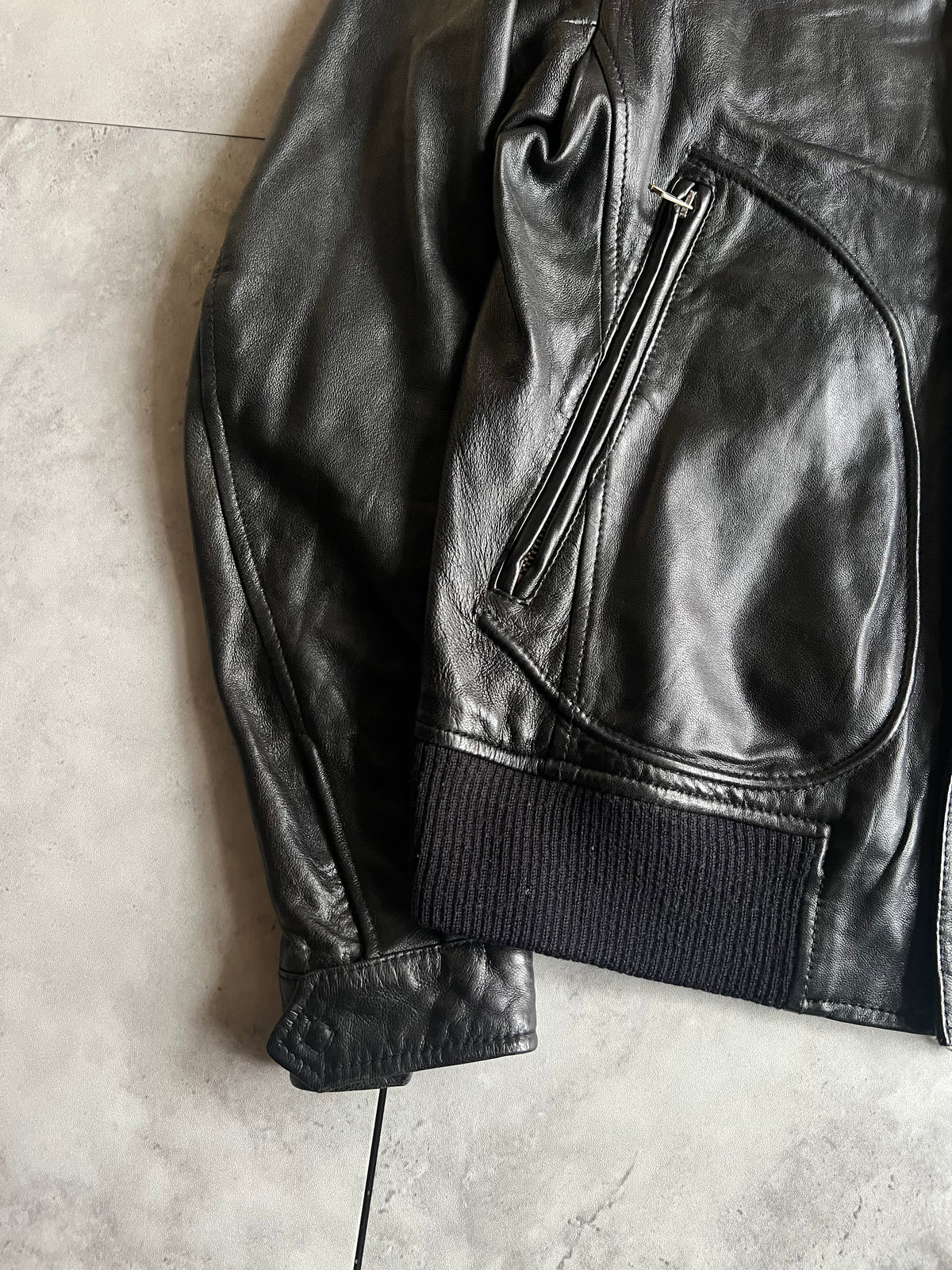 Bark Tannage Sheepskin Circle Pocket Leather Jacket