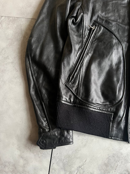 Bark Tannage Sheepskin Circle Pocket Leather Jacket