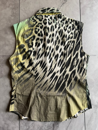 Just Cavalli Leopard Effect Sleeveless Shirt