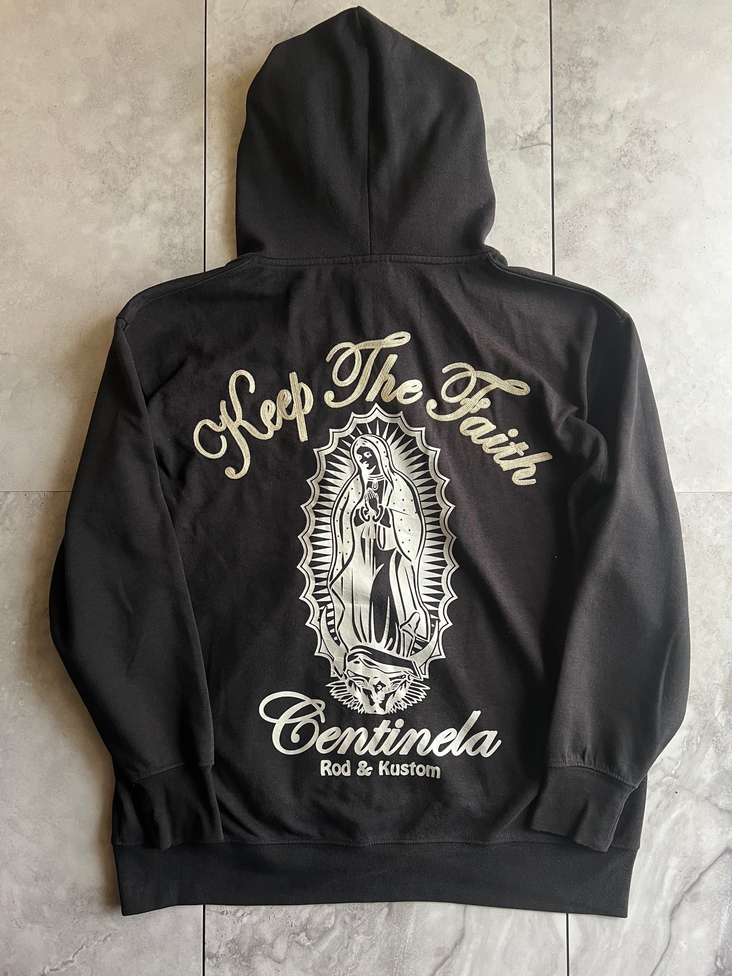 Shelty “Keep The Faith” Embroidered Zip-Up Hoodie