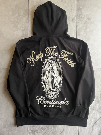 Shelty “Keep The Faith” Embroidered Zip-Up Hoodie