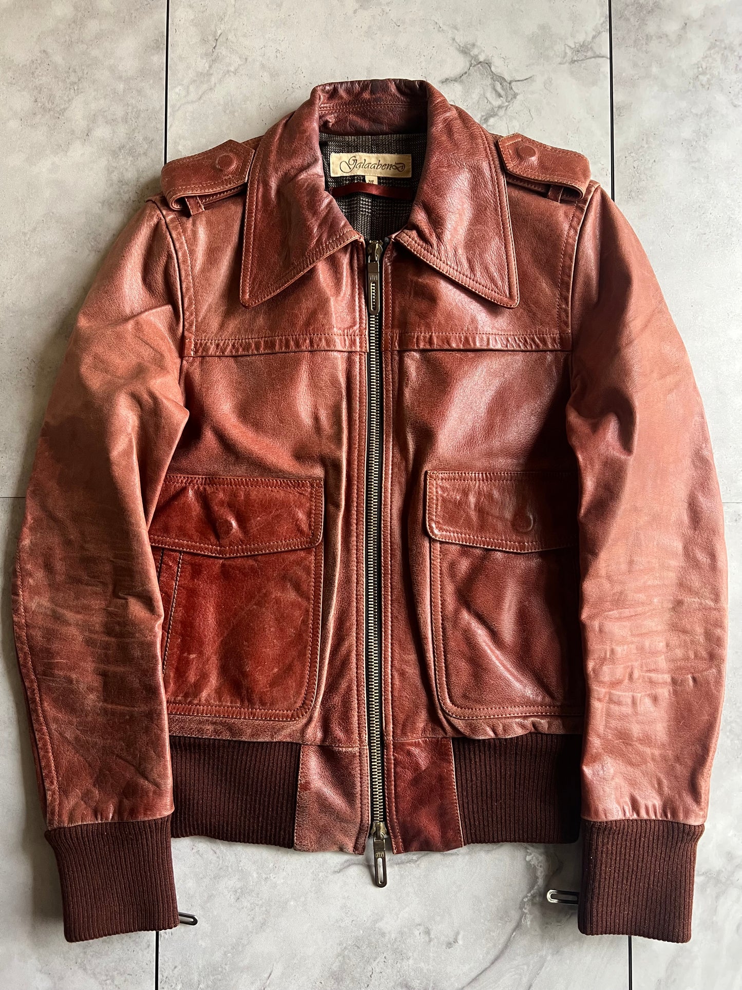 Galaabend Military Leather Jacket