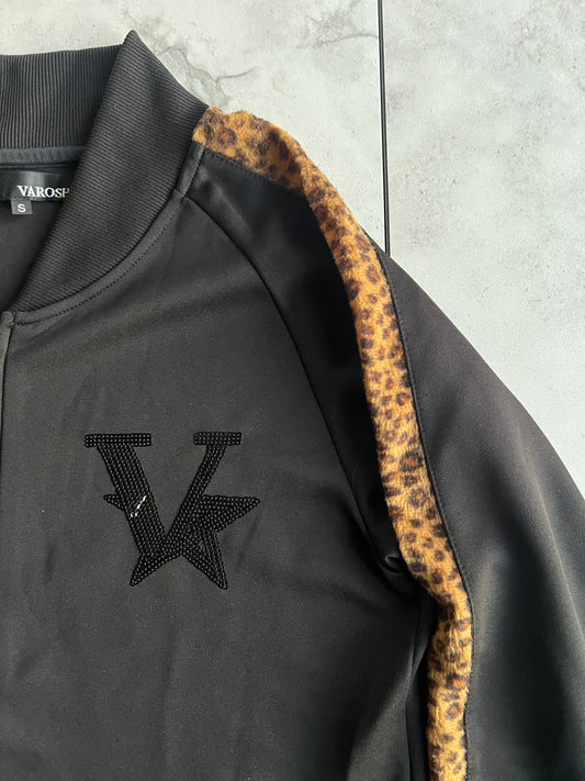 Varosh Sequin Leopard Track Jacket
