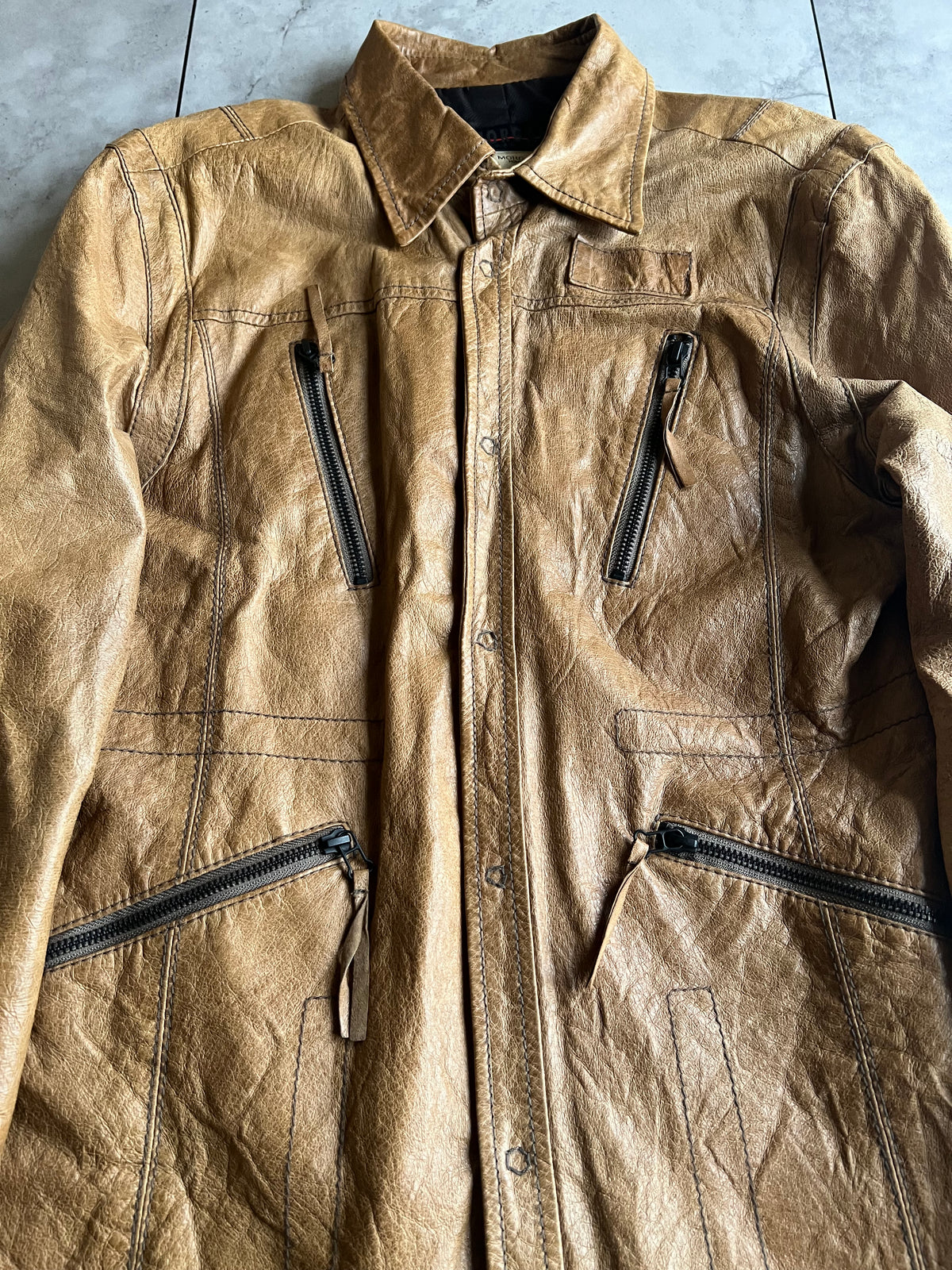 Morgan Homme 10th Anniversary Quad Zip Leather Jacket