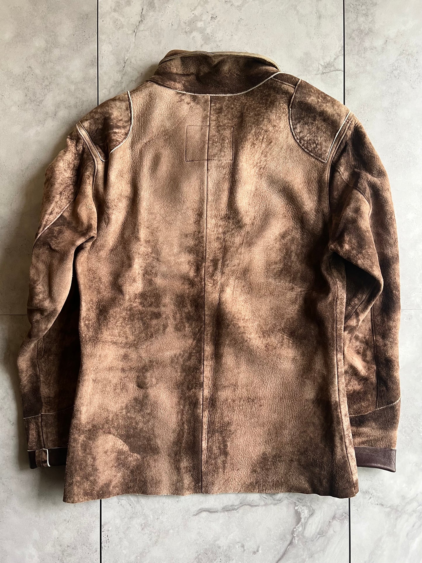 Obelisk Suede Sheepskin Leather Jacket
