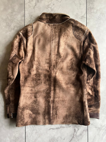 Obelisk Suede Sheepskin Leather Jacket