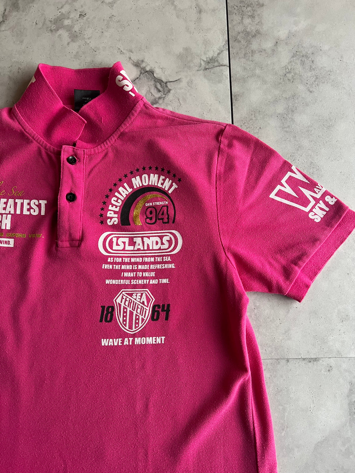 G-Dept Pink Racer Polo Tee