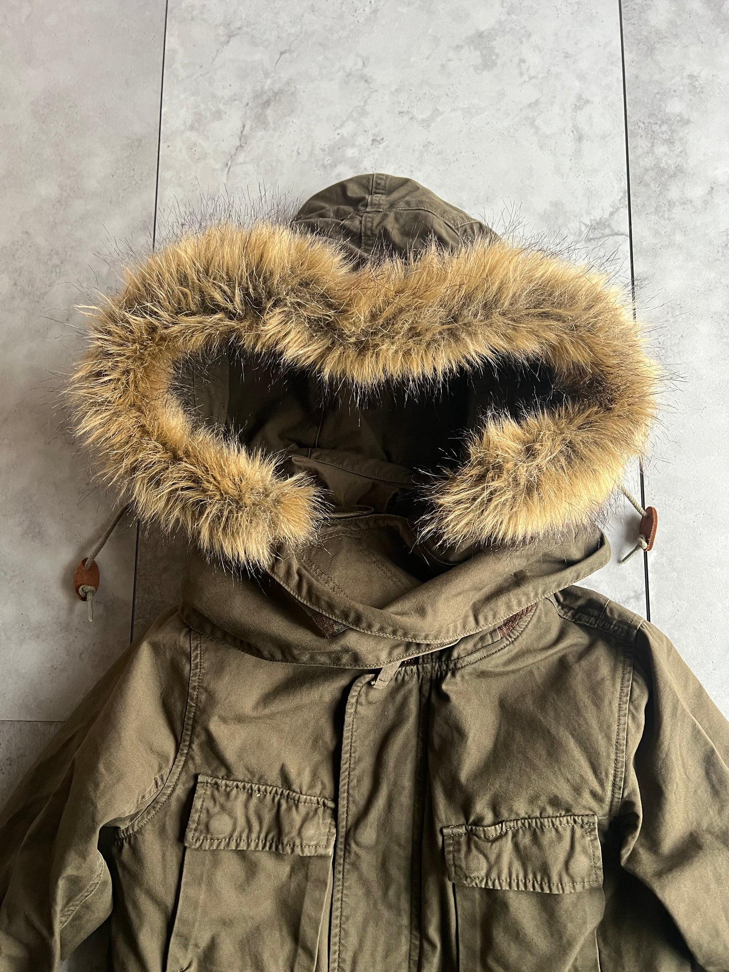 John Bull Fur Hood Insulated Military Jacket