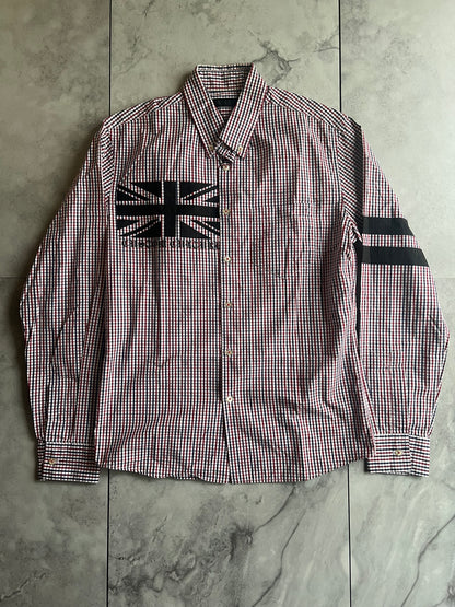 Custom Culture U.K Flag Striped Button Up