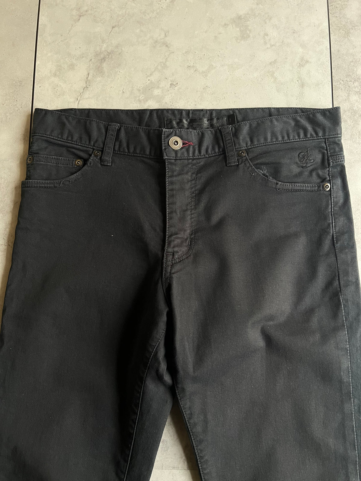 Schlussel Black Skinny Embroidered Pants