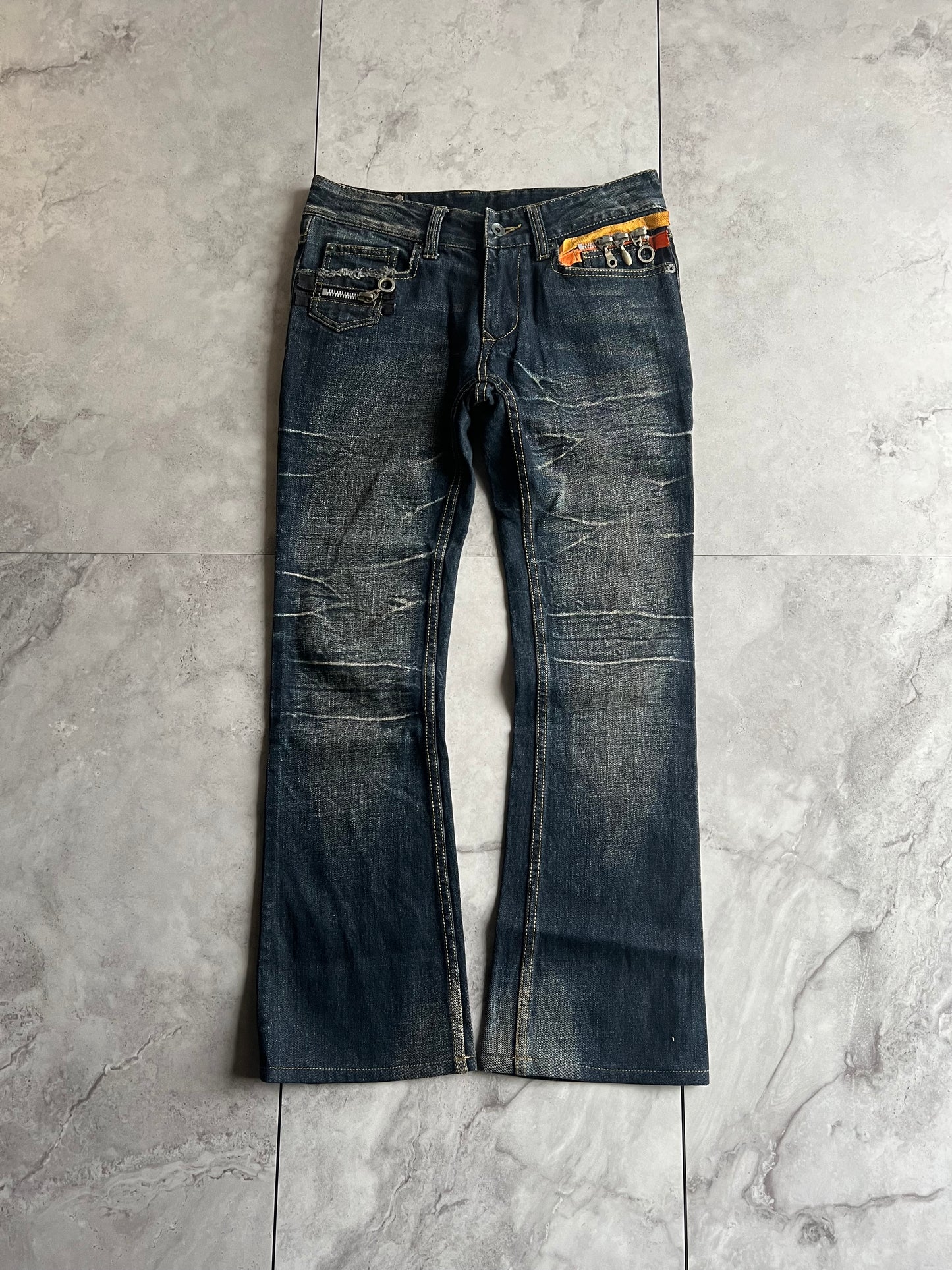 Semantic Design Gimmick Zipper Bootcut Denim