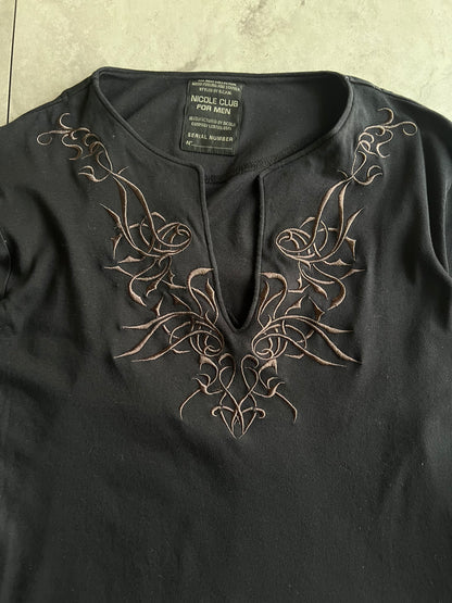 Nicole Club Tribal V-Neck Long sleeve Shirt