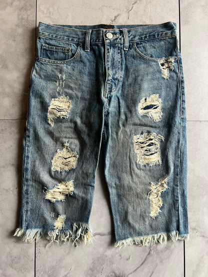 Jackrose Distressed Raw Hem Shorts
