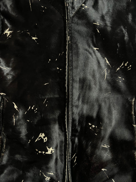 Emporio Armani F/W14 Chocolate Calfskin Cow Print Sweater