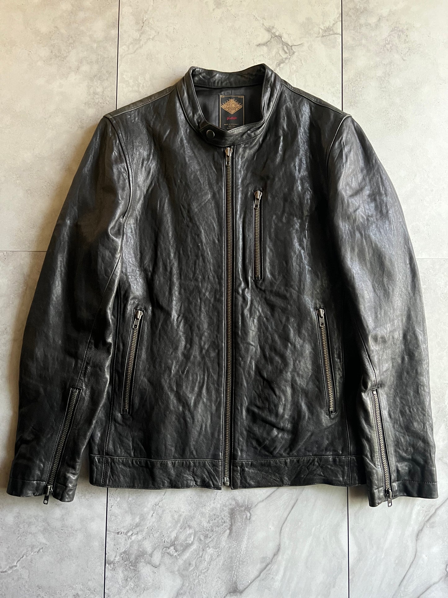 291295 Homme Sample Multi-Zip Leather Jacket