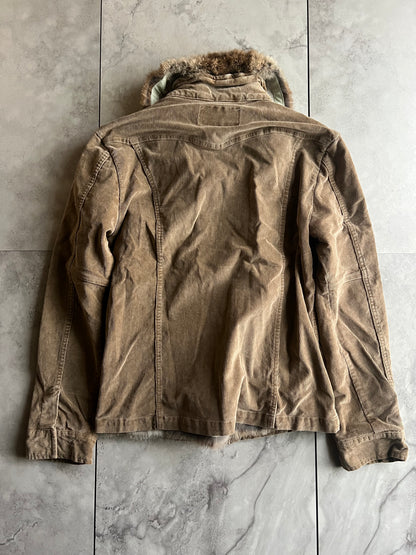 Kyoji Maruyama Rabbit Fur Lined Double Layered Corduroy Jacket