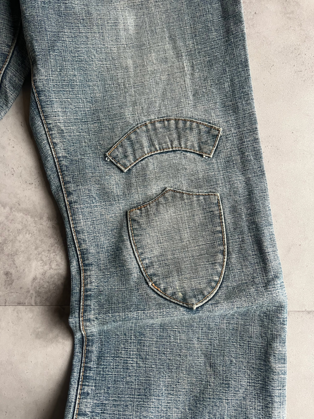 Morgan Homme Mossy Knee Embroidered Back-Zip Denim
