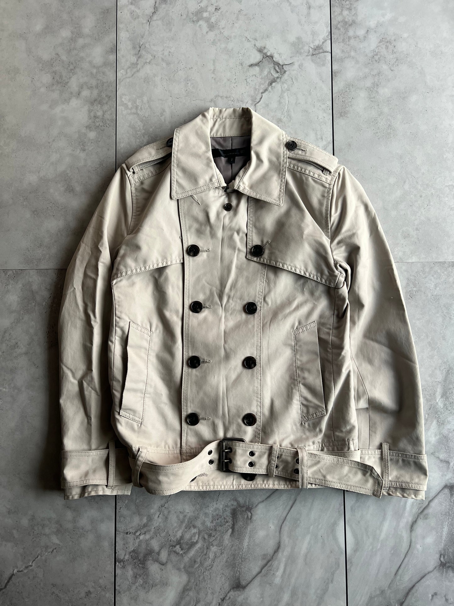 Schlussel Cream Belted Jacket