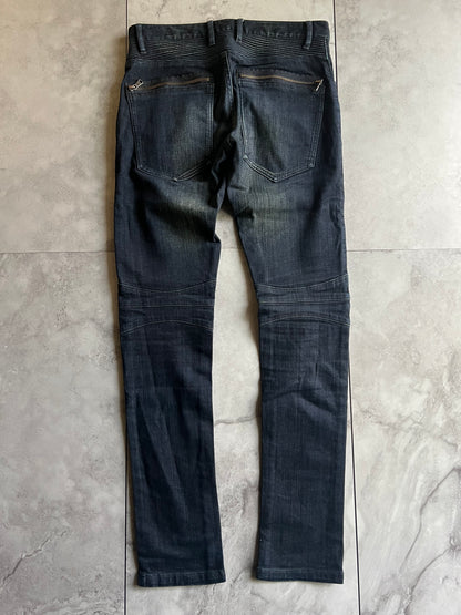 Custom Culture Cotton Back Zipper Biker Denim
