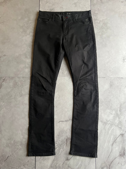 Schlussel Black Skinny Embroidered Pants
