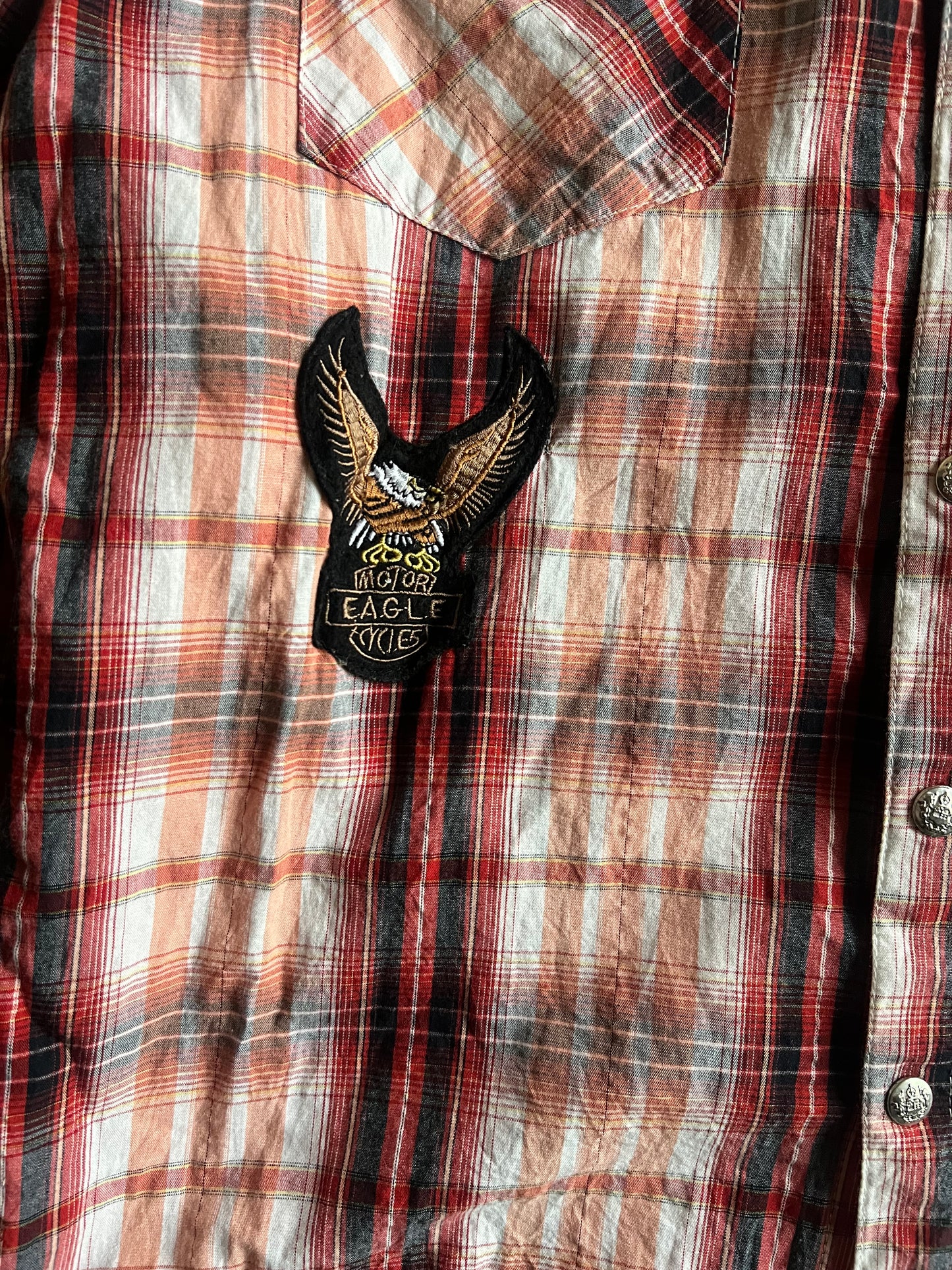 Agate Label Double Layered Embroidered Printed Flannel Shirt
