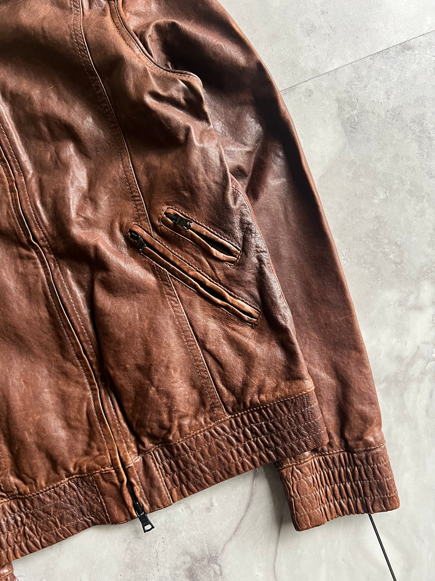 Morgan Homme 3-Zip Quilted Leather Rider Jacket