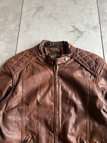 Morgan Homme 3-Zip Quilted Leather Rider Jacket