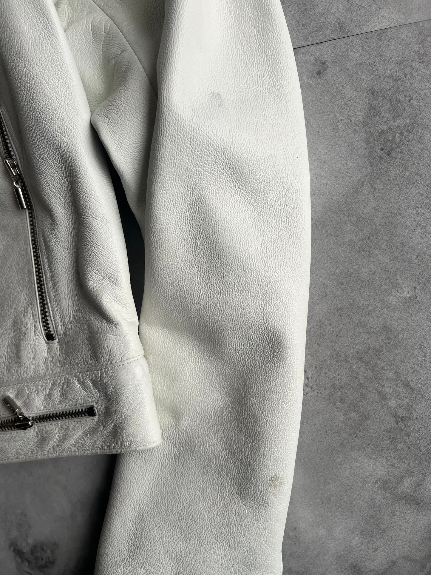 2000’s Versache Leather Moto Zipper Jacket