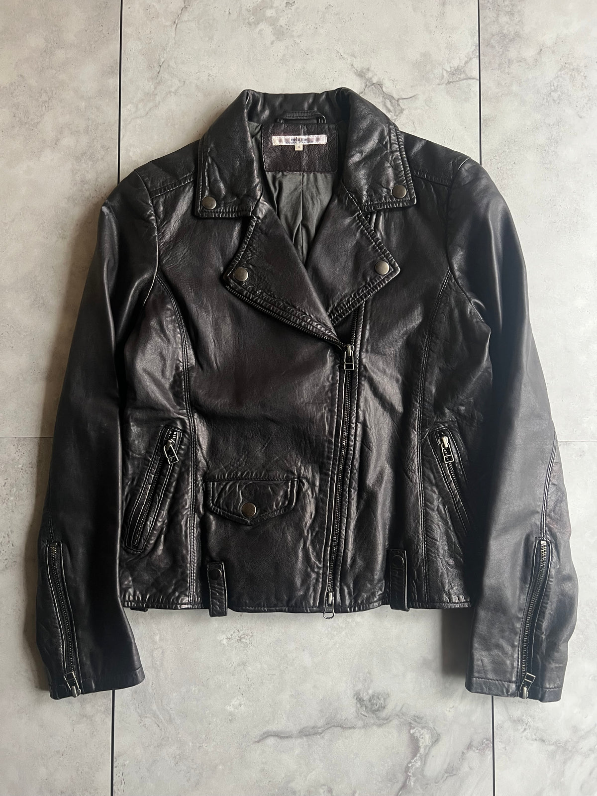 Journal Standard Cropped Leather Rider Jacket