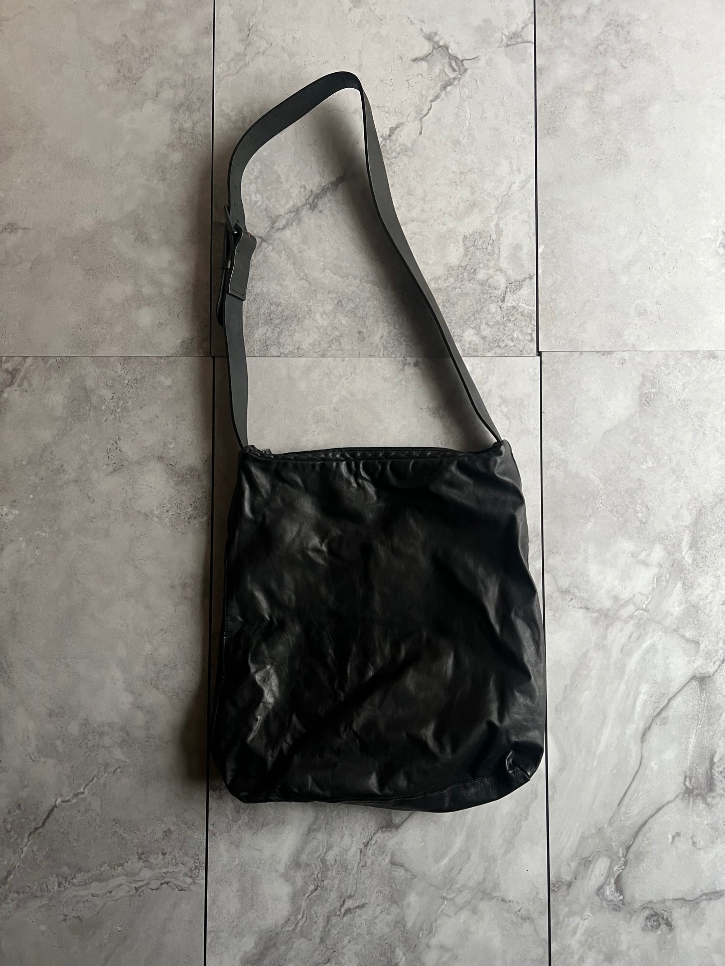 Wjk Leather Belt Buckle Shoulder Bag