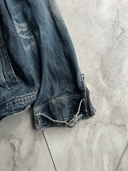 In The Attic Moto Zip Denim Rider Jacket