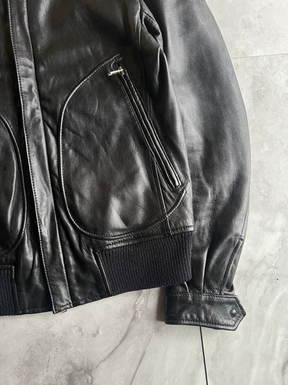 Bark Tannage Sheepskin Circle Pocket Leather Jacket