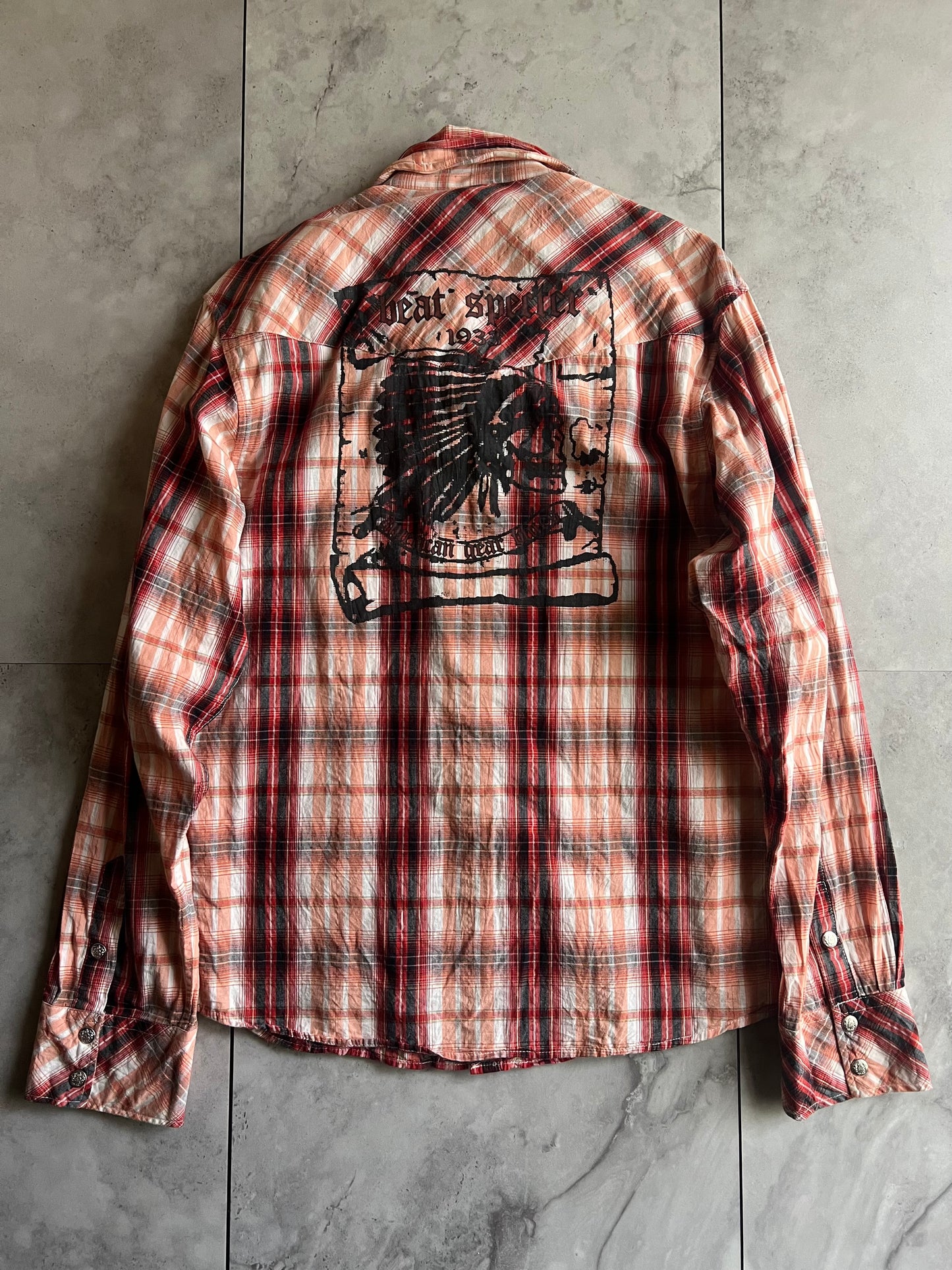 Agate Label Double Layered Embroidered Printed Flannel Shirt