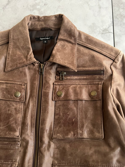 Regina Franco  Side-Zip Leather Jackey