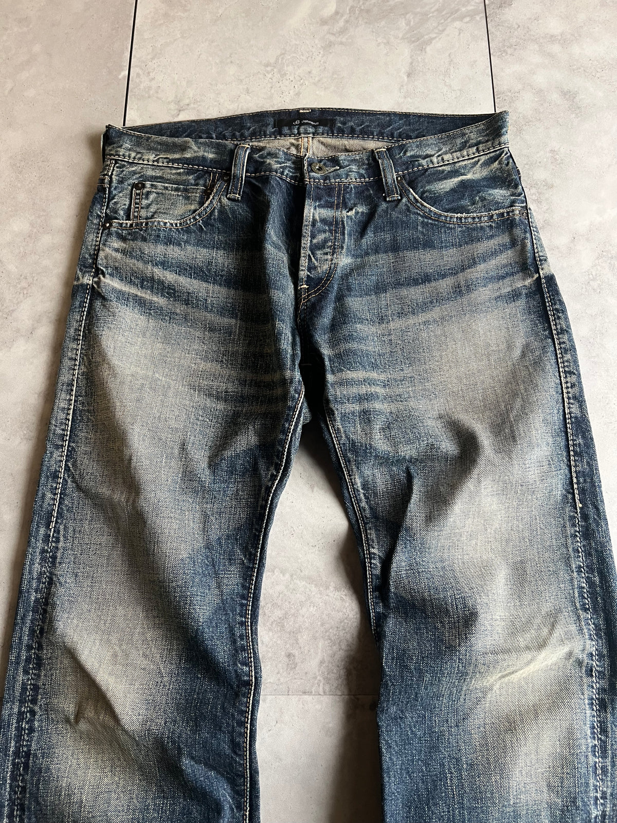 John Bull Whisker Wash Cowhide Patch 100% Cotton Denim