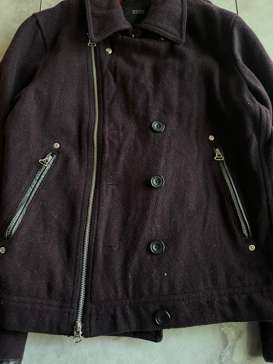 Edge Rupert Purple 3-Way Zip- Pea Coat