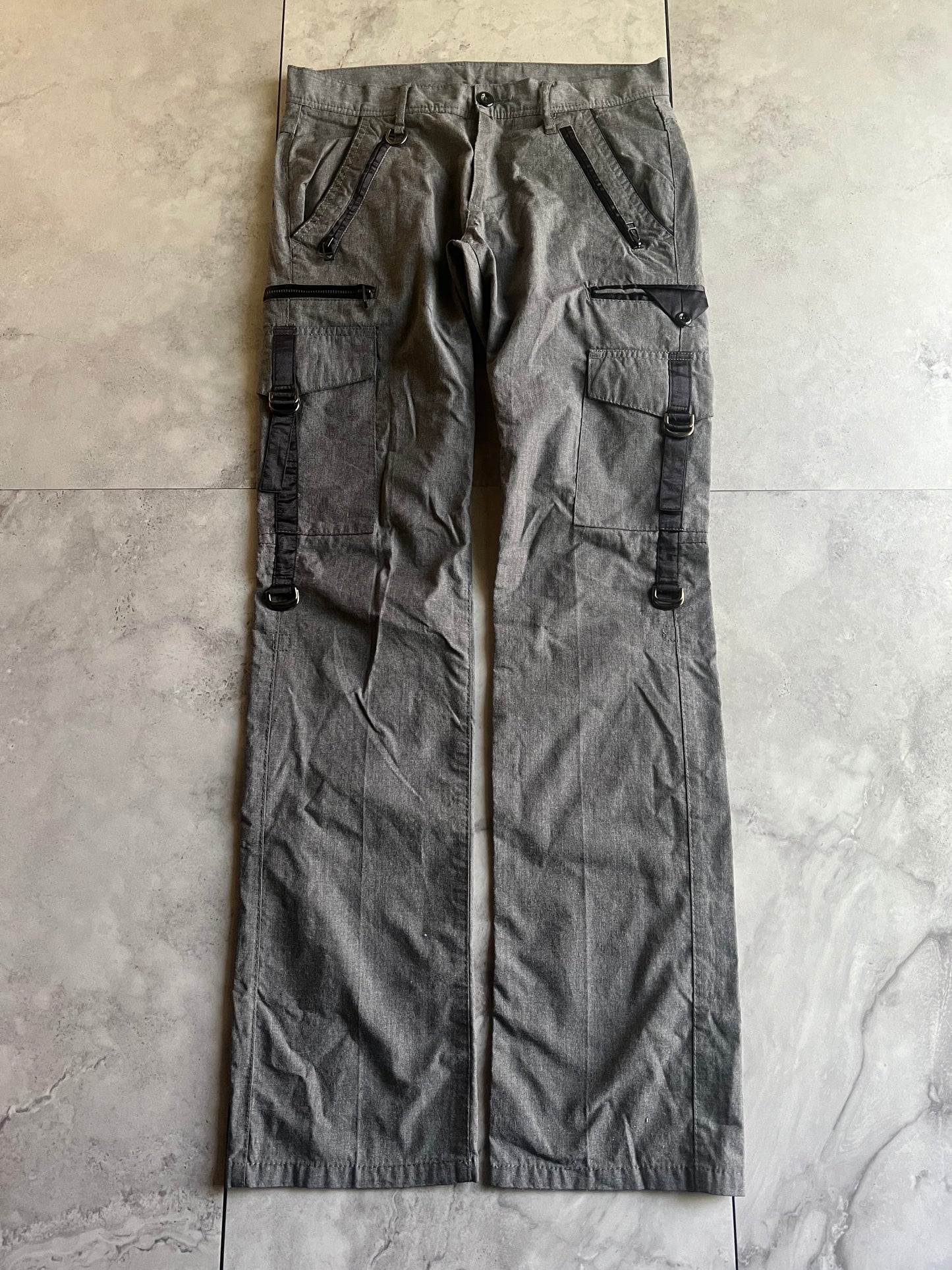 Schlussel Grey Cargo Pocket Pants