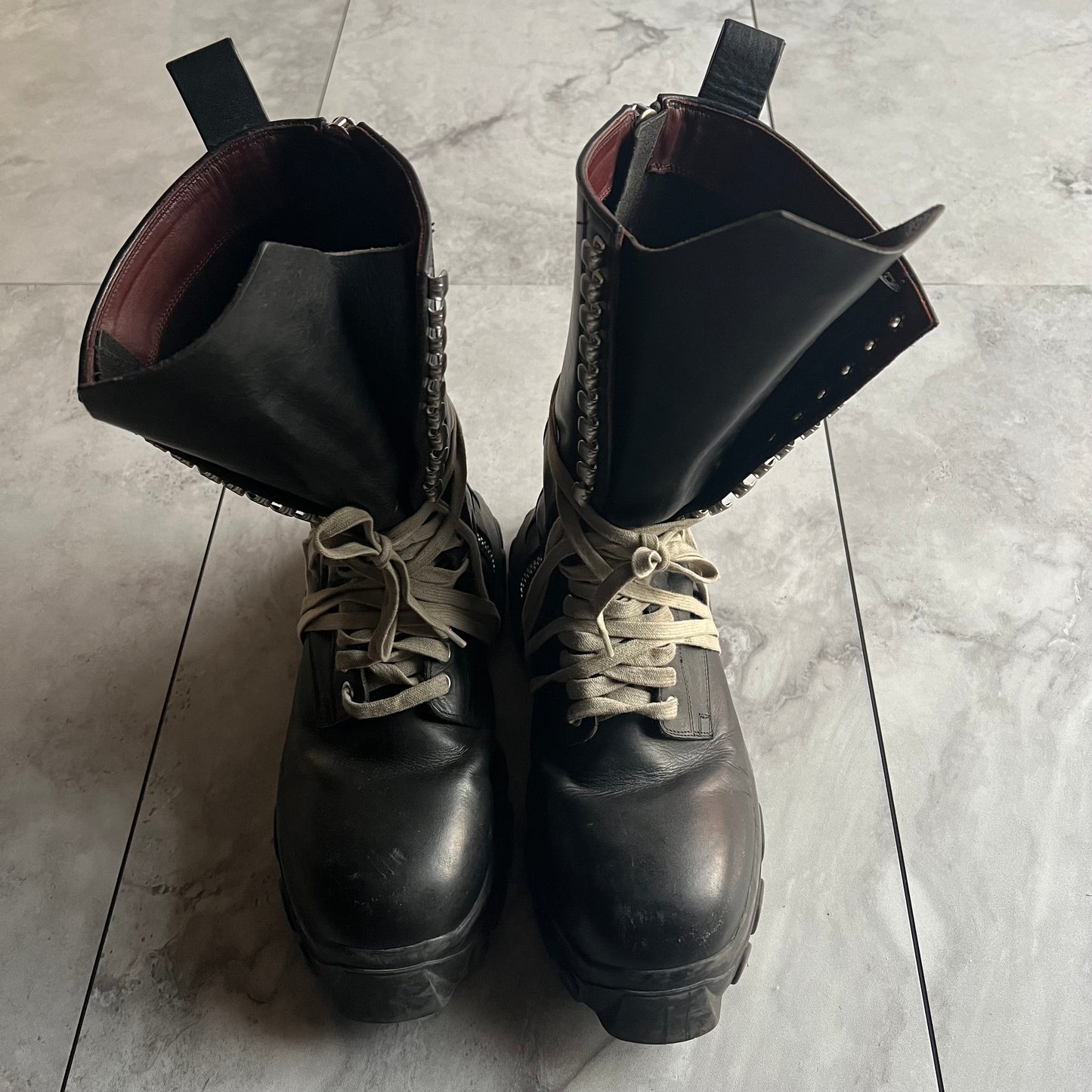 Rick Owens Bozo Lace Up Tractor Boots