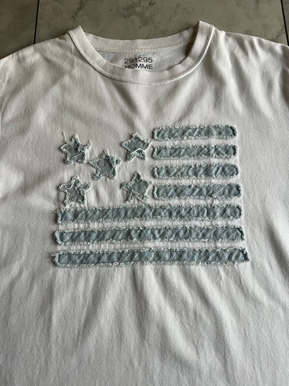 291295 Homme Embroidered American Flag Tee