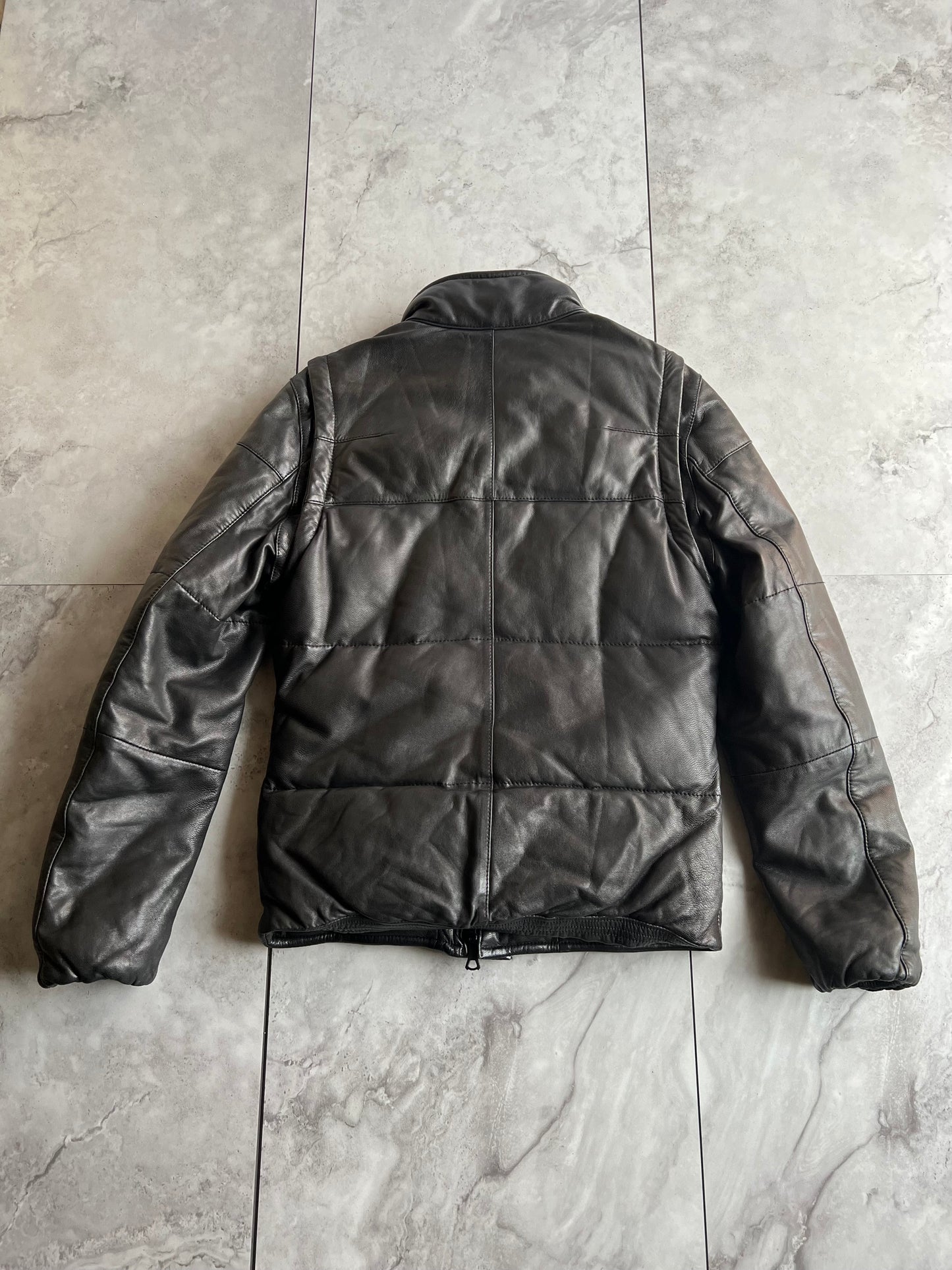 Rielabo Sheepskin Leather Down Jacket