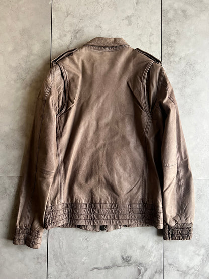 N.B.A Military Sheepskin Leather Jacket