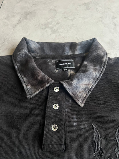 Mad Hound Acid Wash Embroidered Polo