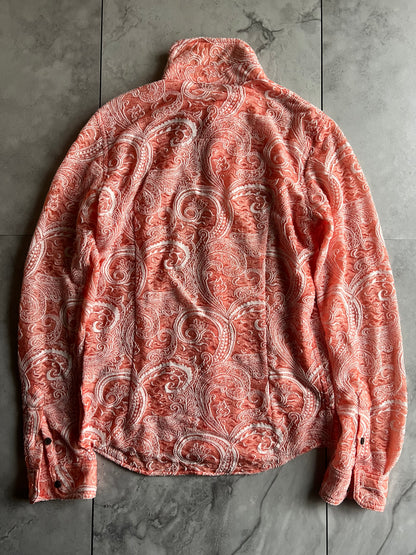 Regina Franco Layered Paisley Button Up Shirt