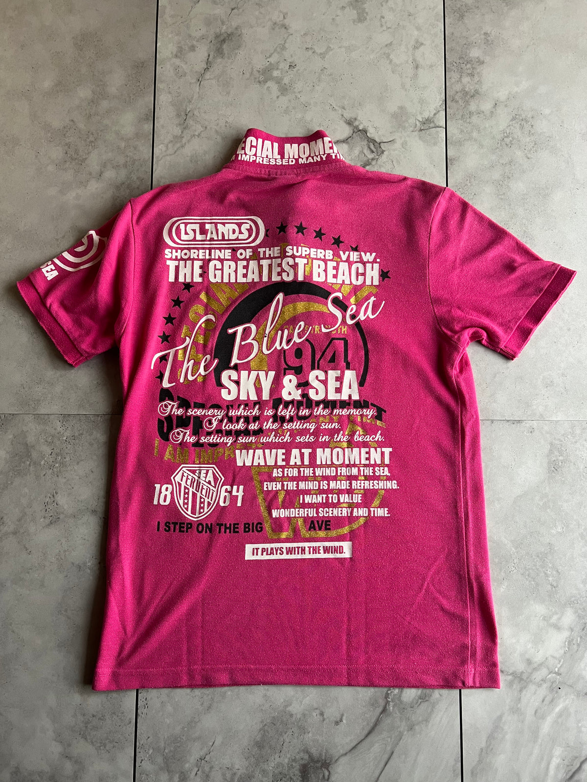 G-Dept Pink Racer Polo Tee