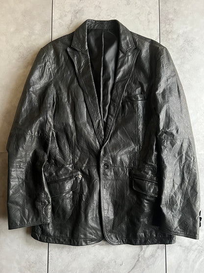 Taka-Q Buffalo Leather Blazer